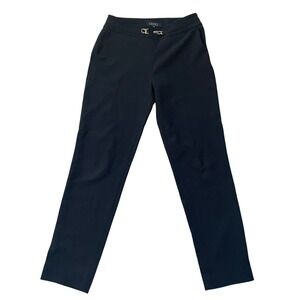 Black Slim Dress Pants Womens 4 Stretch‎ Trousers Work Career Minimalist Style